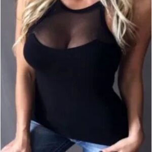 Casual See Through Mesh Vest shirt